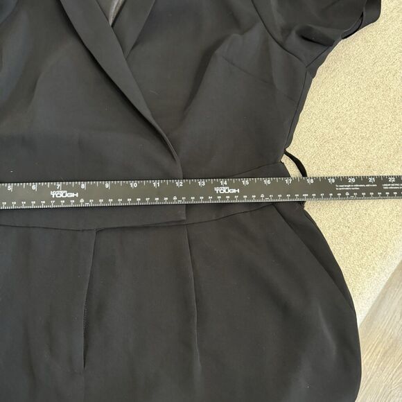 Boden Jumpsuit Women 10 Black Ottoline Wrap One Piece Suit Pockets Office Work - Picture 8 of 12